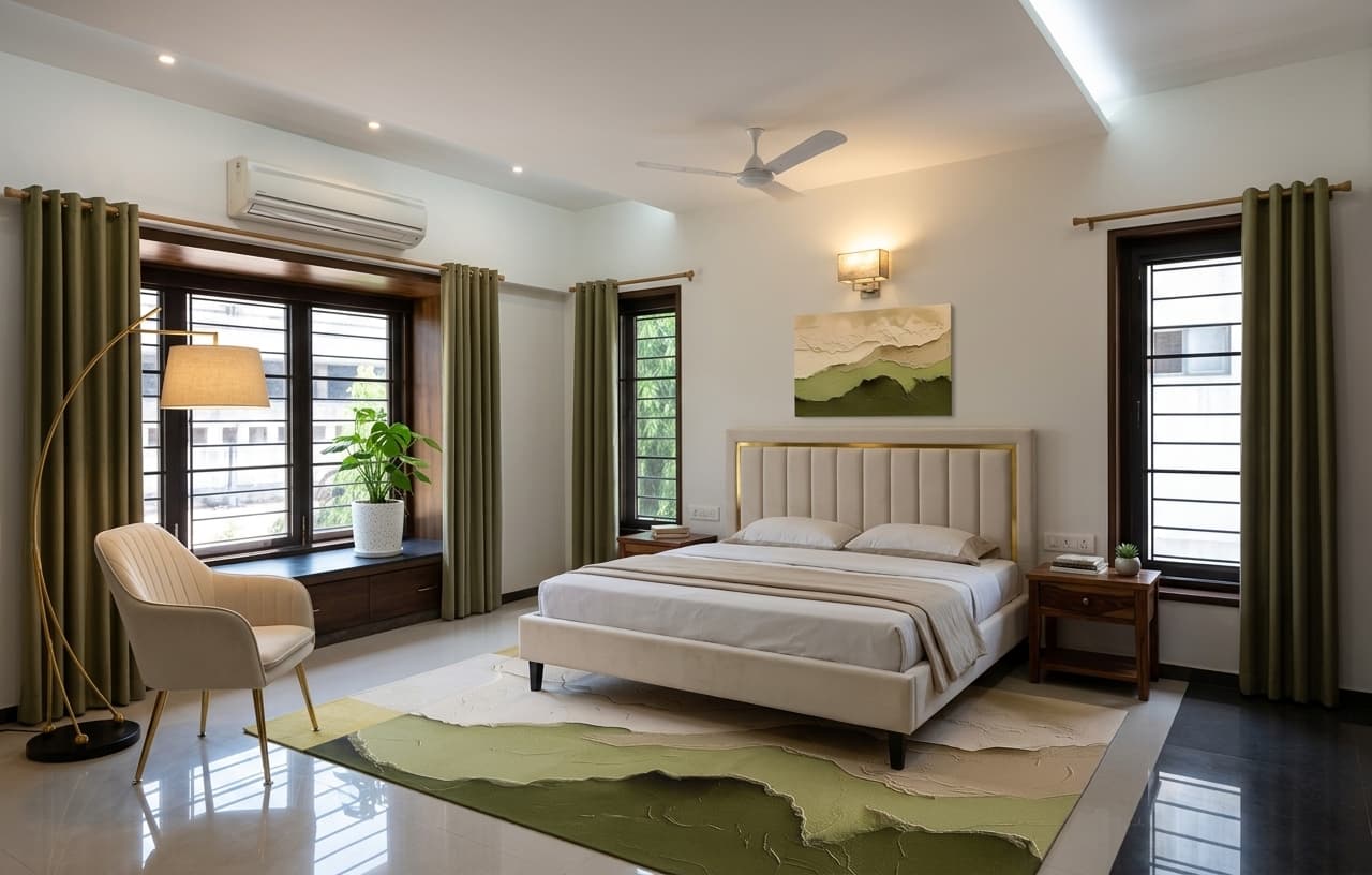 Modern bedroom makeover
