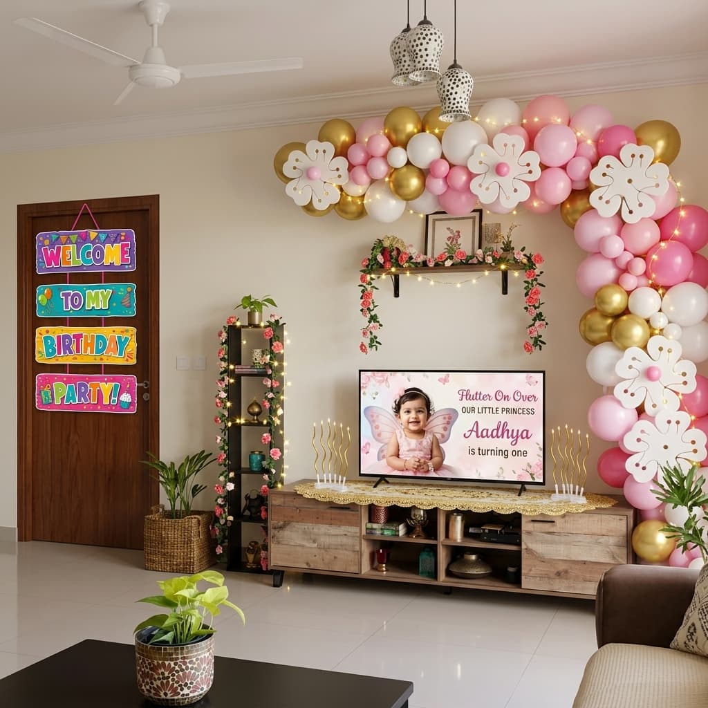 Floral Birthday decoration