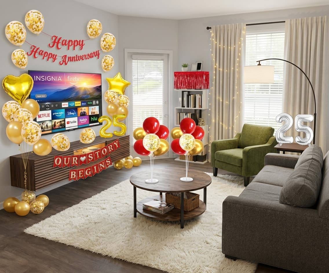 Golden 25th Anniversary decoration