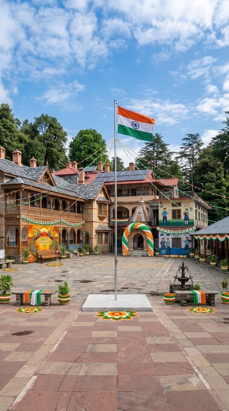 Tricolour Independence Day decoration