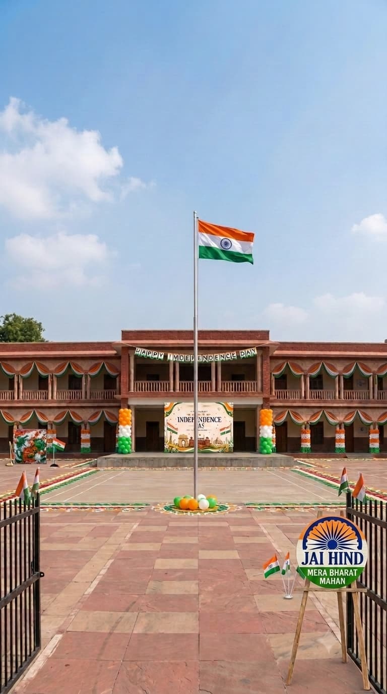 Tricolour Independence Day decoration