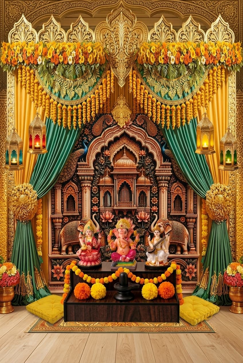 Royal Ganesh Chaturthi decoration