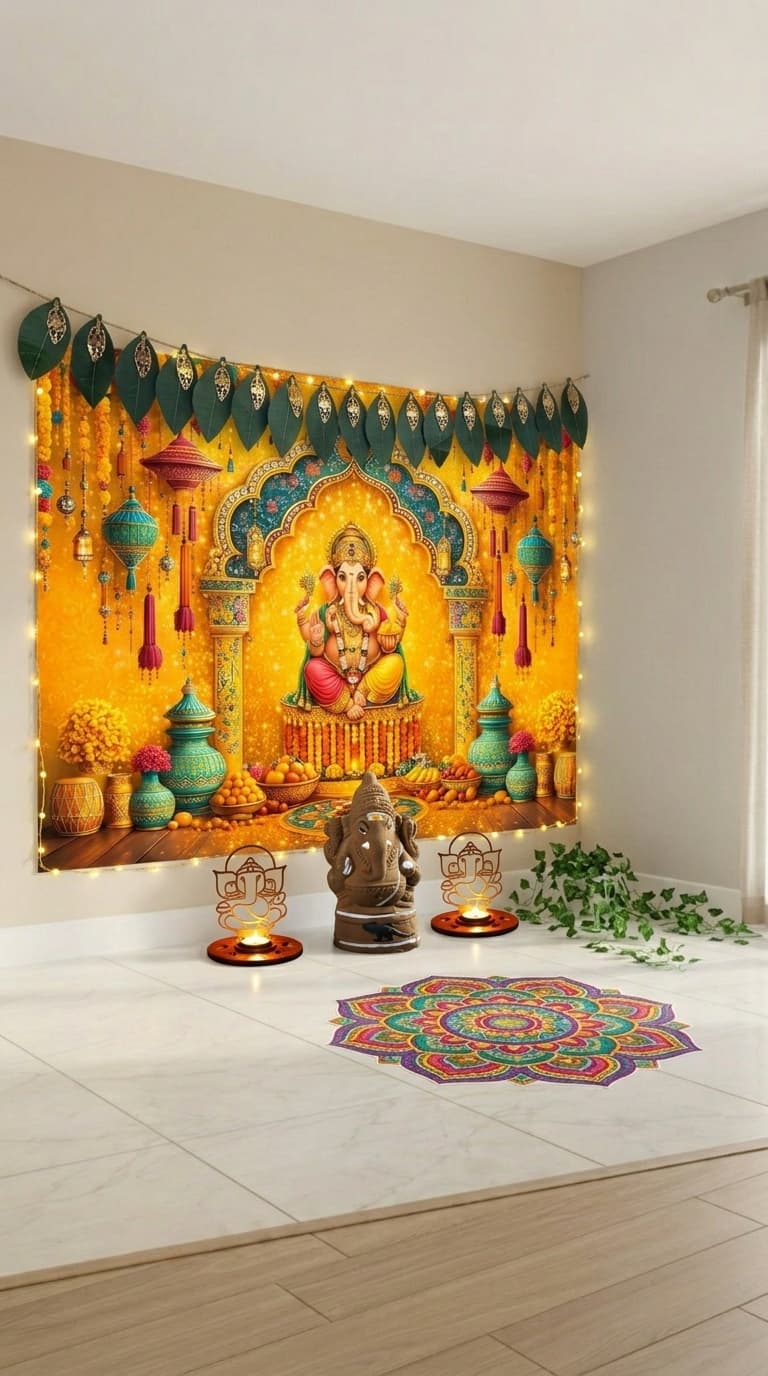 Eco-friendly Ganesh Chaturthi decoration