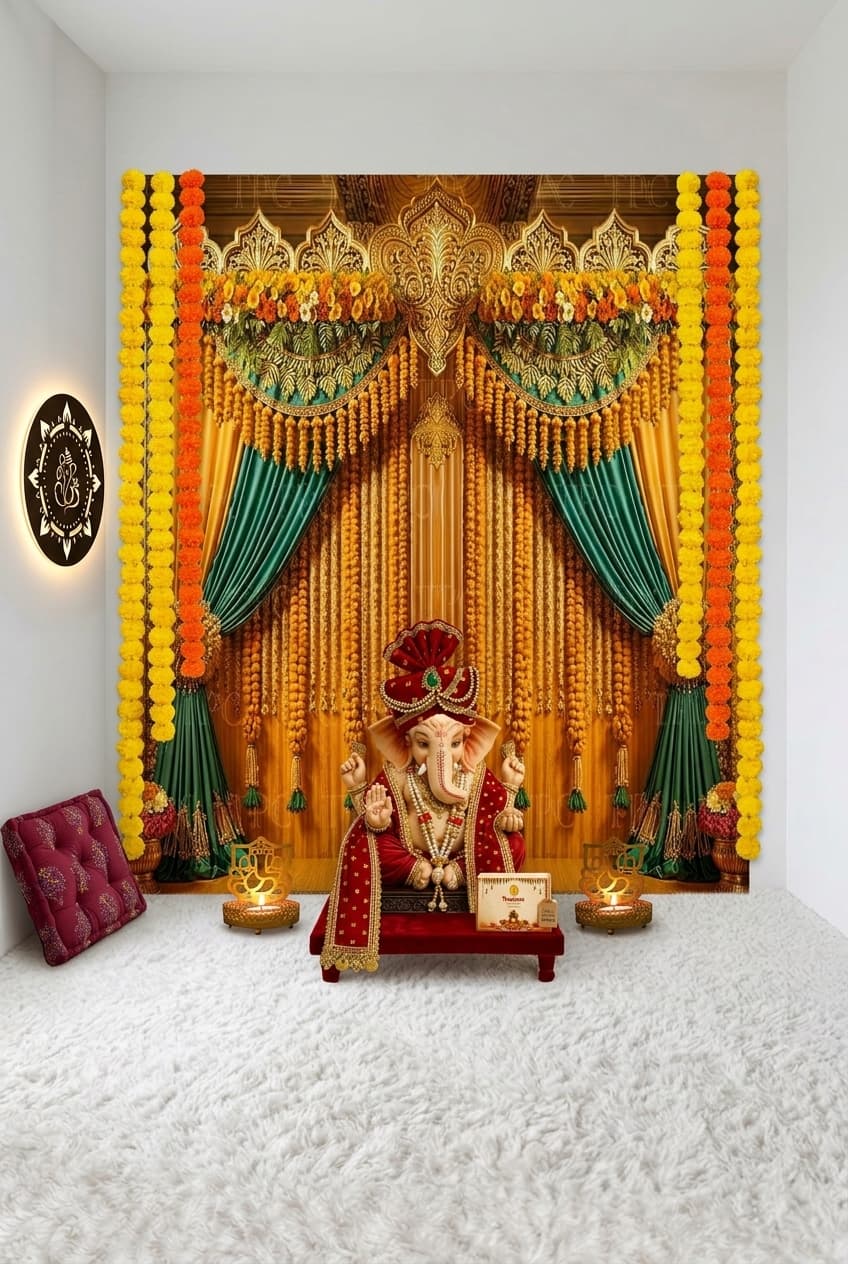 Royal Ganesh Chaturthi decoration