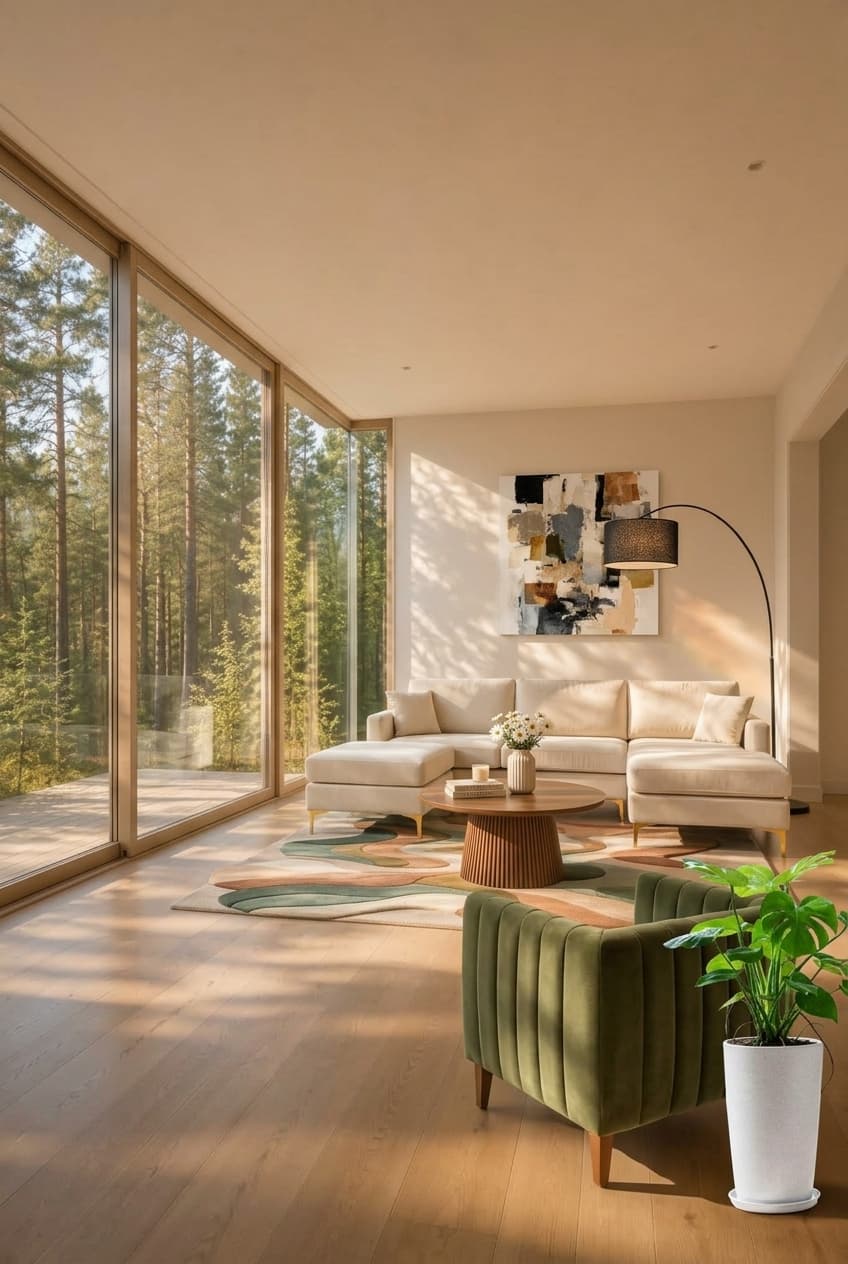 Modern living room makeover