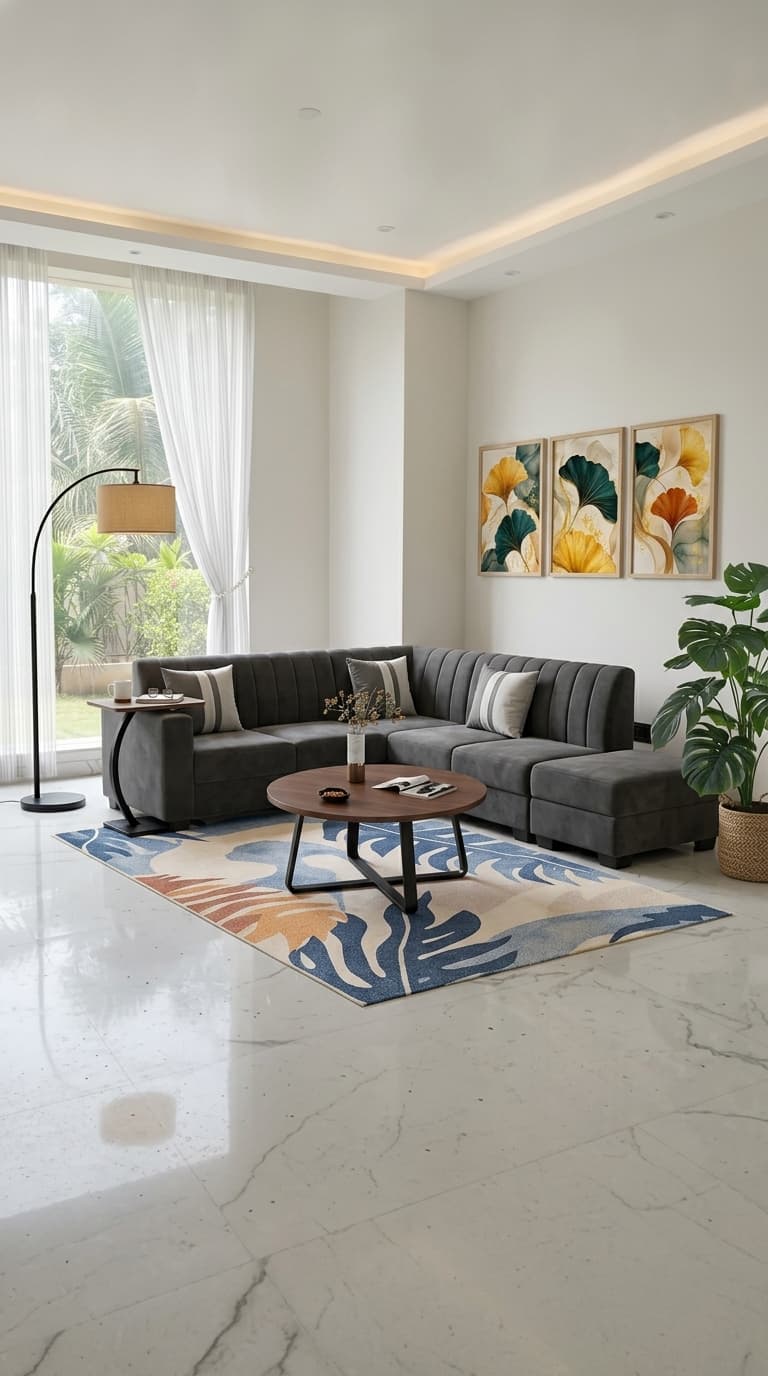 Modern living room makeover