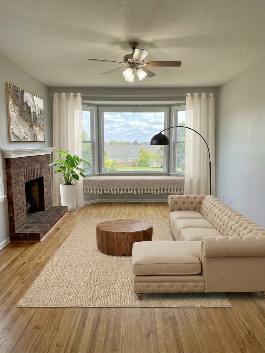 Transitional living room makeover